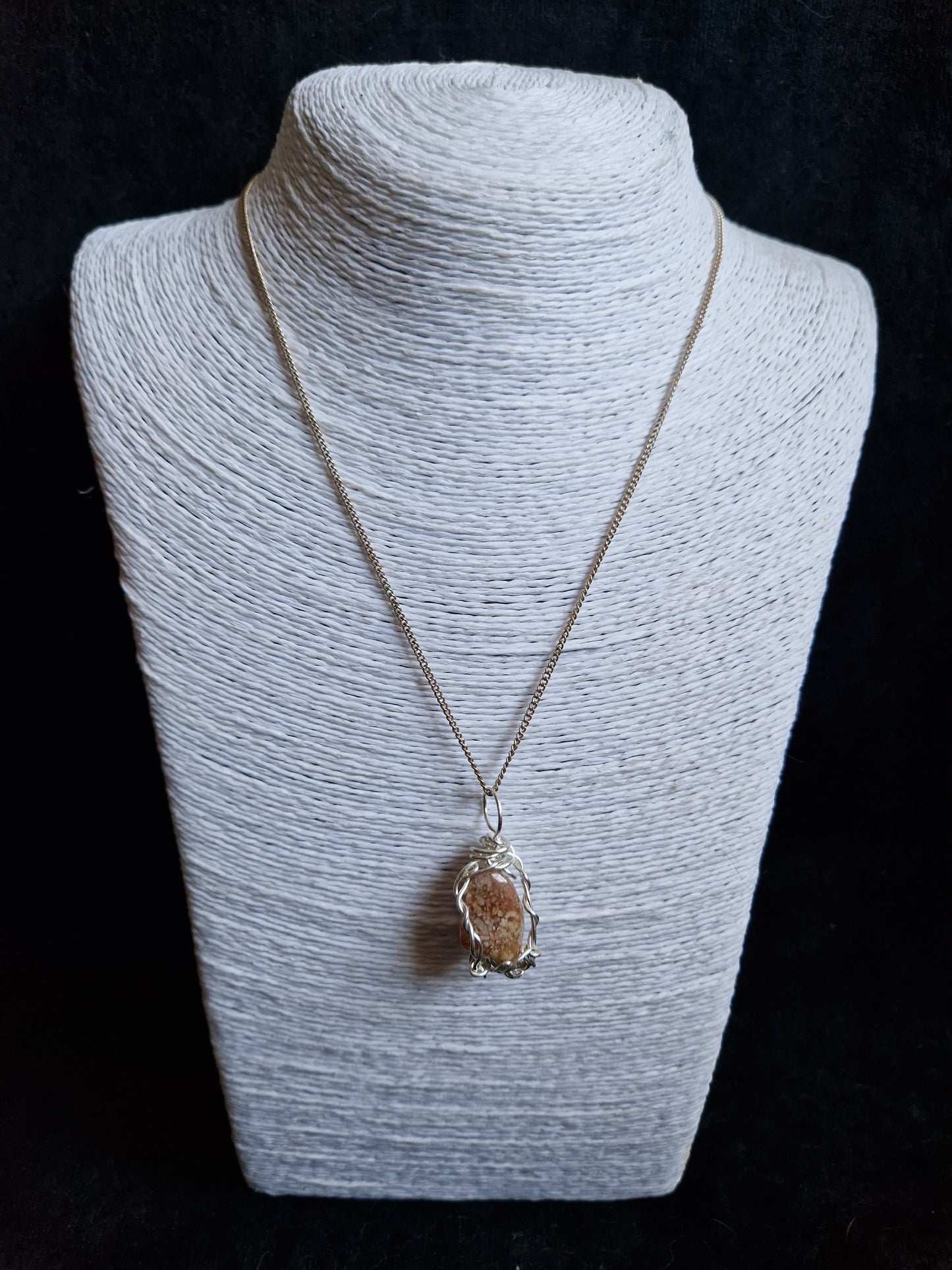 Wire Wrapped Picture Jasper Pendant
