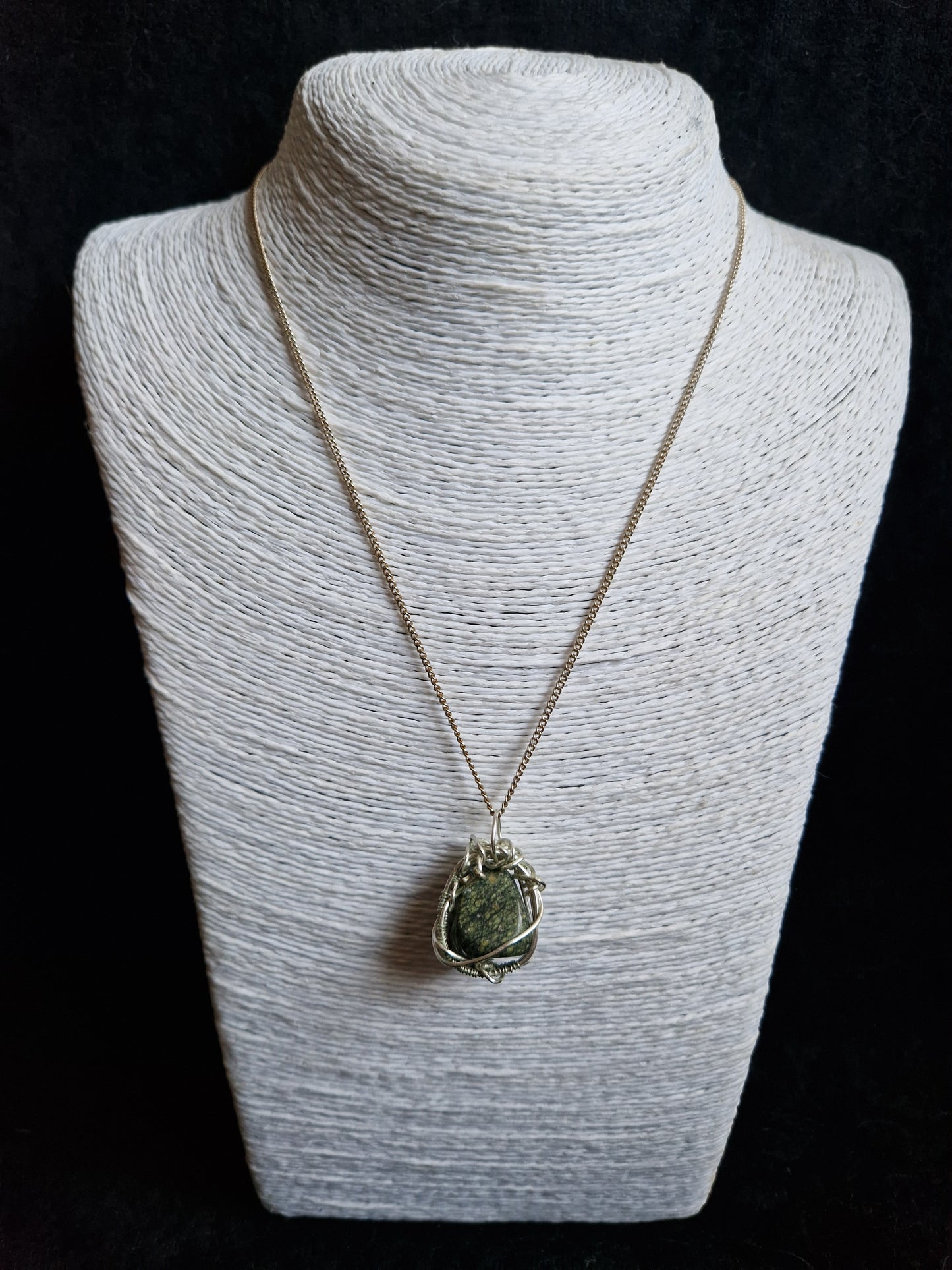 Wire Wrapped Serpentine Pendant
