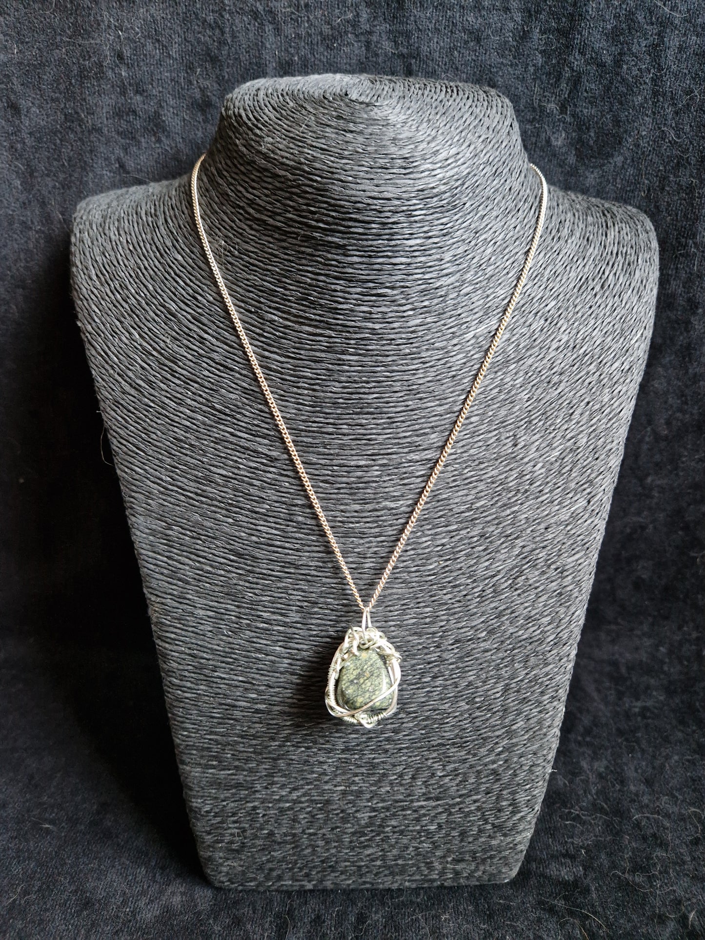 Wire Wrapped Serpentine Pendant