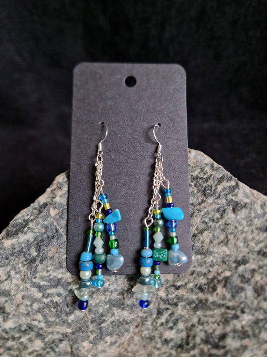 Turquoise Chain Earrings