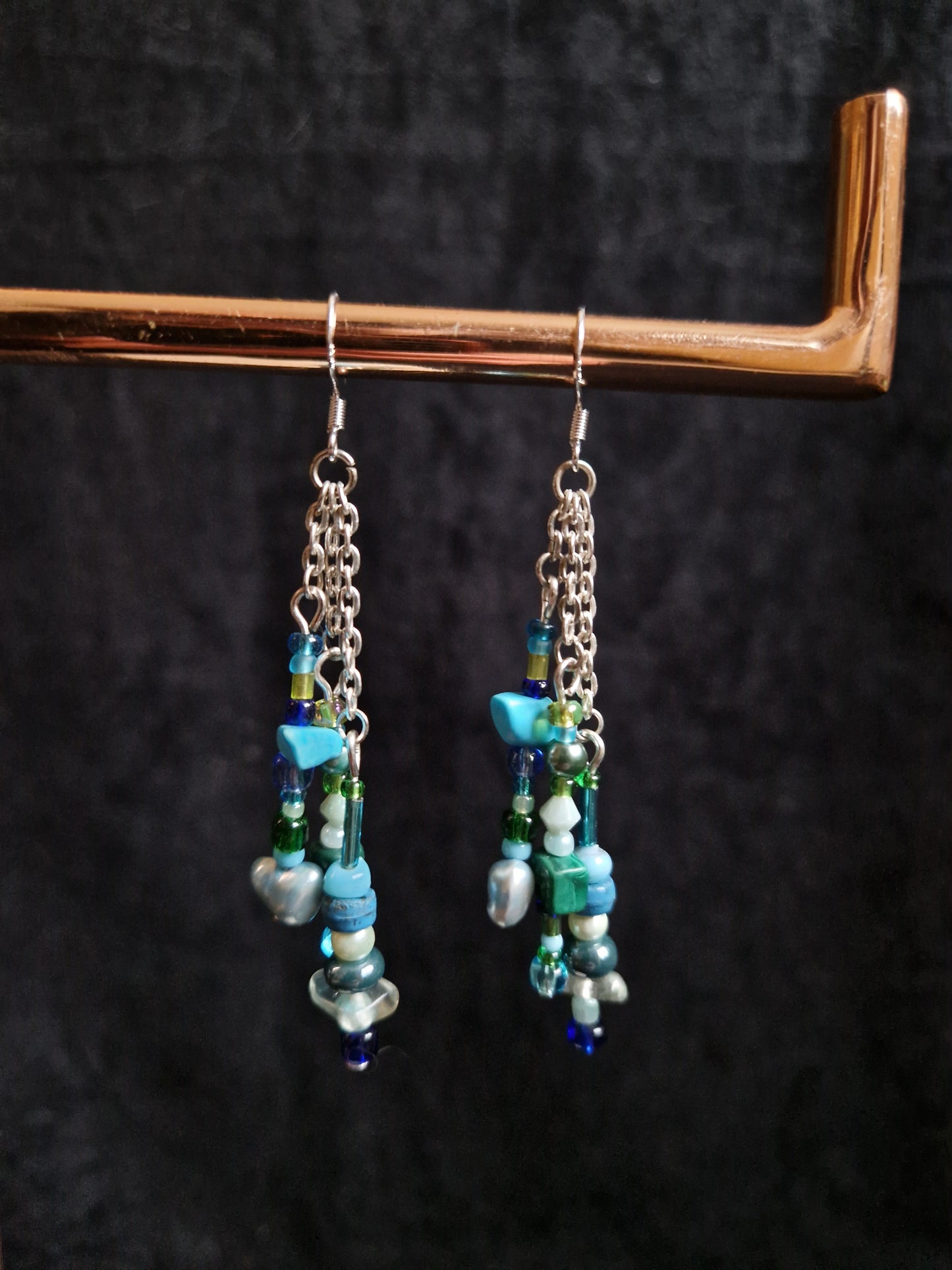 Turquoise Chain Earrings