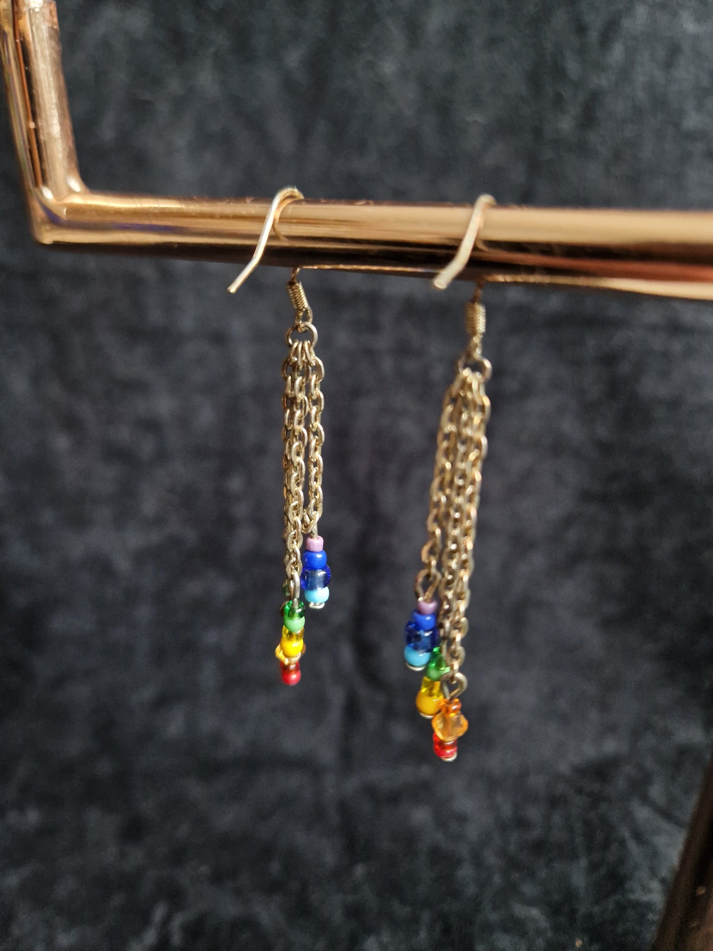 Rainbow Chain Earrings